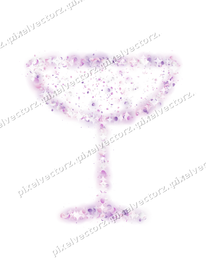 Seamless glitter champagne coupe on a transparent background