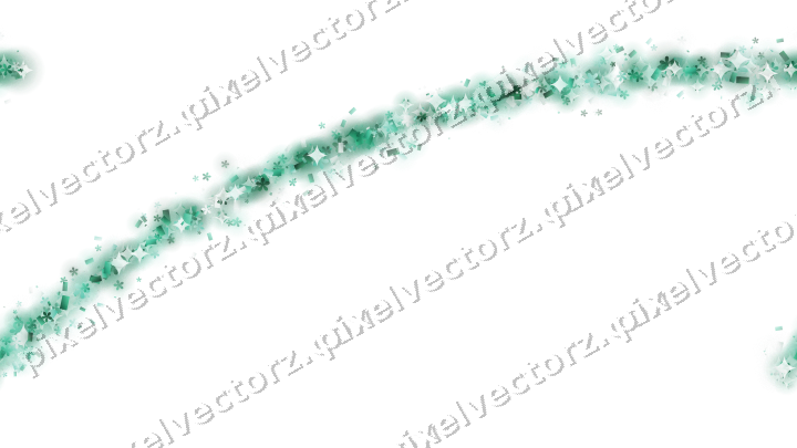 Nahtloser Glitzerbogen aus Blüten und Konfetti auf transparentem Grund