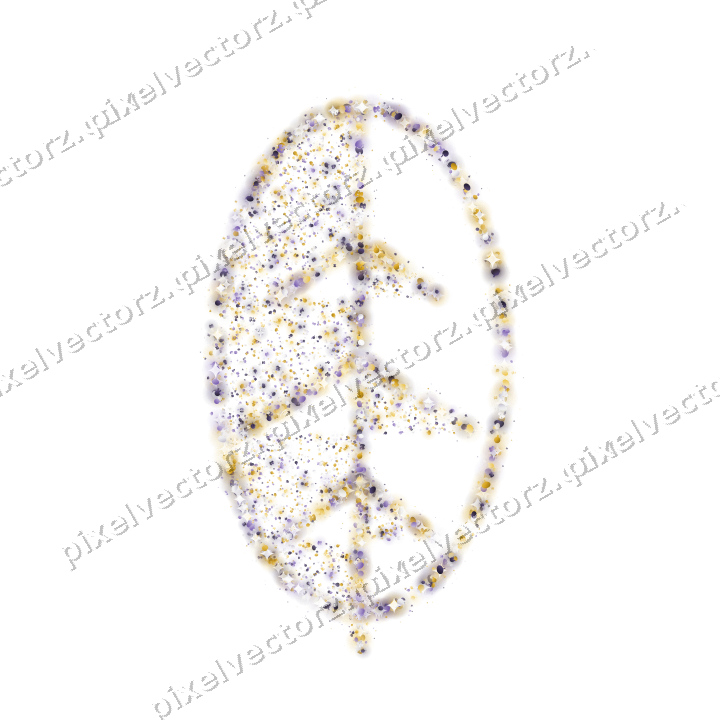 Seamless glitter leaf in amber and purple on a transparent background