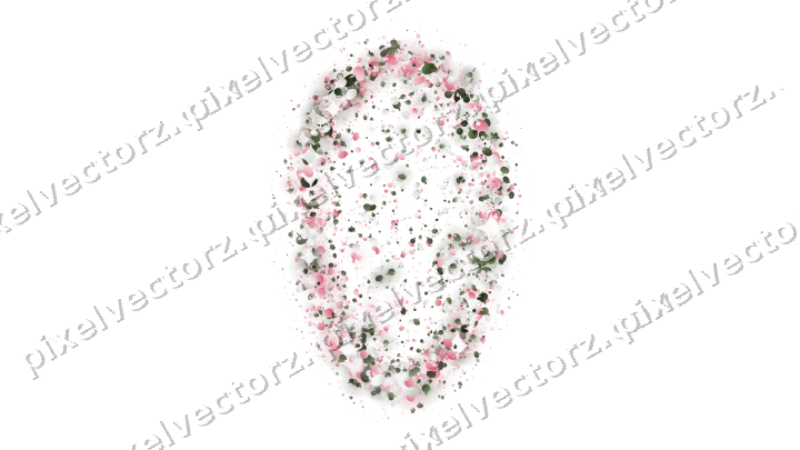 Seamless glitter easter egg in pink on a transparent background