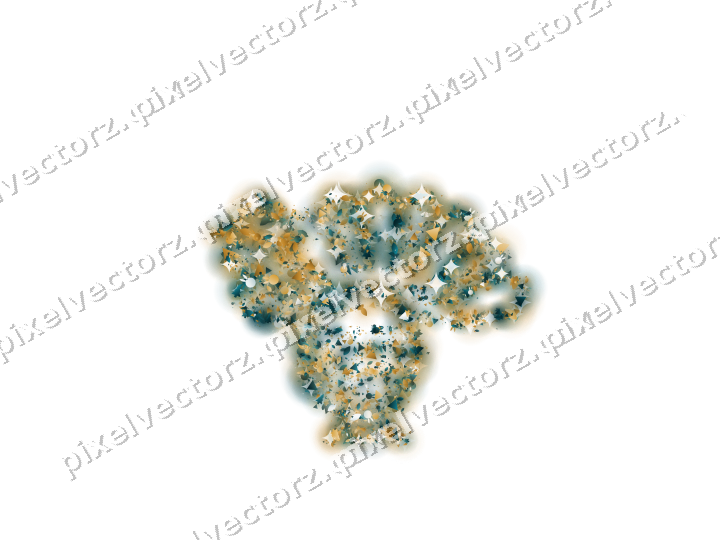 Seamless glitter turkey in amber on a transparent background
