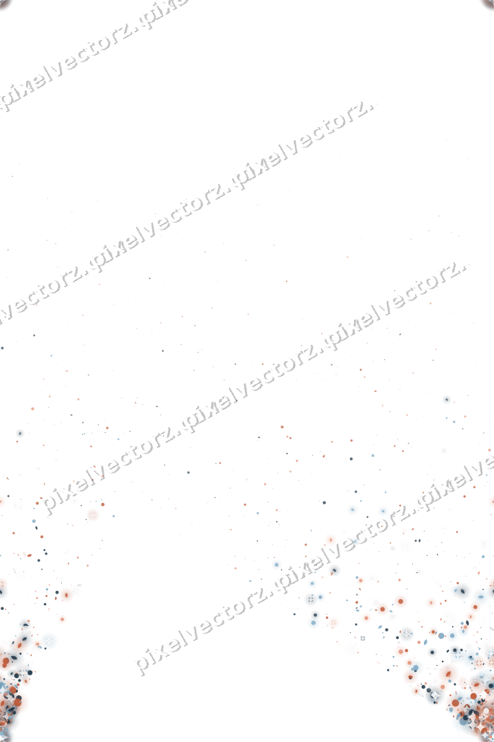 Seamless glitter corner in orange and cyan on a transparent background