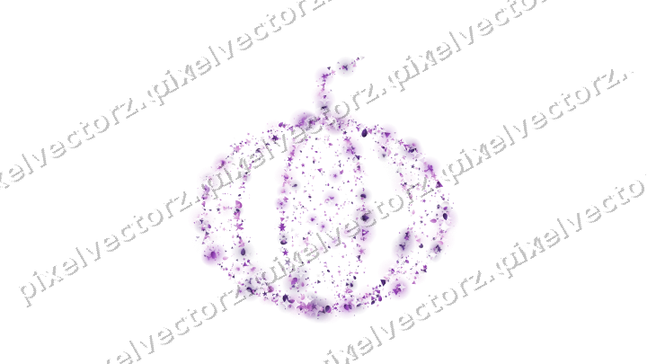 Seamless glitter pumpkin of stars and eggs on a transparent background