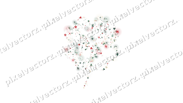 Seamless glitter clover leaf in dark green on a transparent background