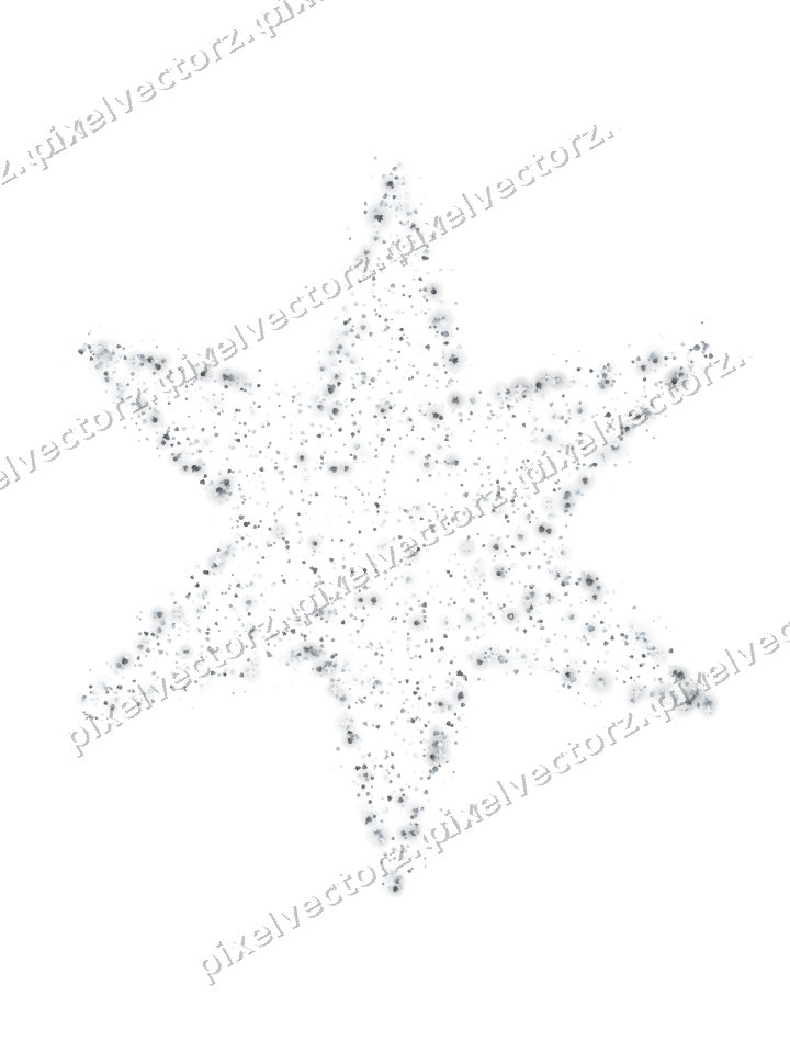 Seamless glitter star of hearts and bells on a transparent background