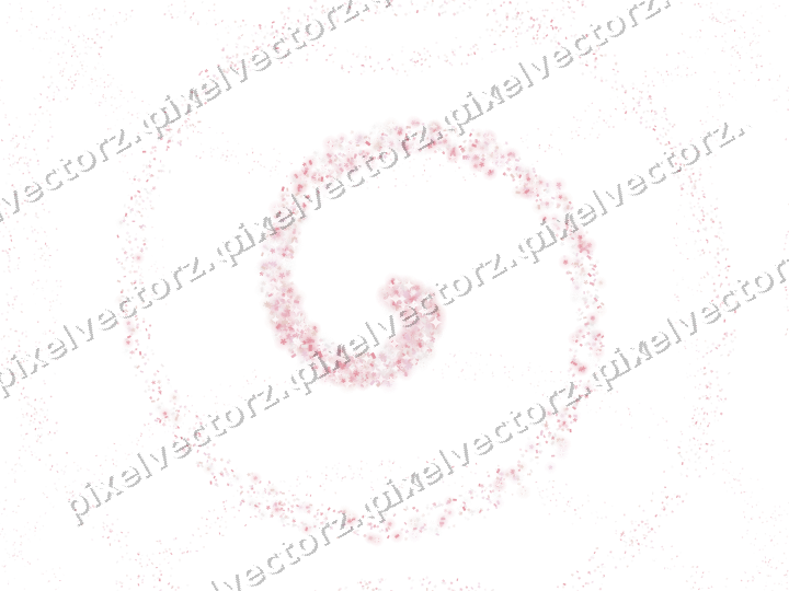 Seamless glitter spiral in pale pink on a transparent background