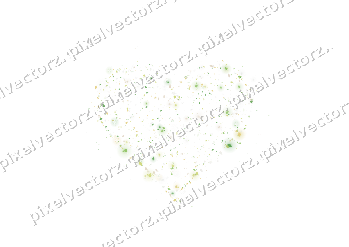 Seamless glitter heart in lime and yellow on a transparent background