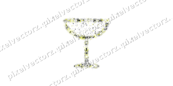 Seamless glitter champagne coupe of eggs on a transparent background