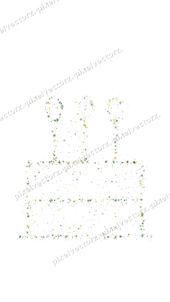 Seamless glitter birthday cake on a transparent background