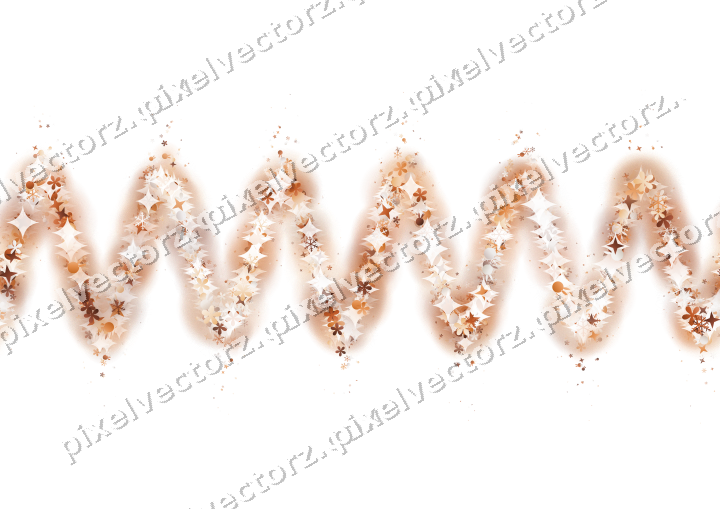 Seamless glitter wave on a transparent background