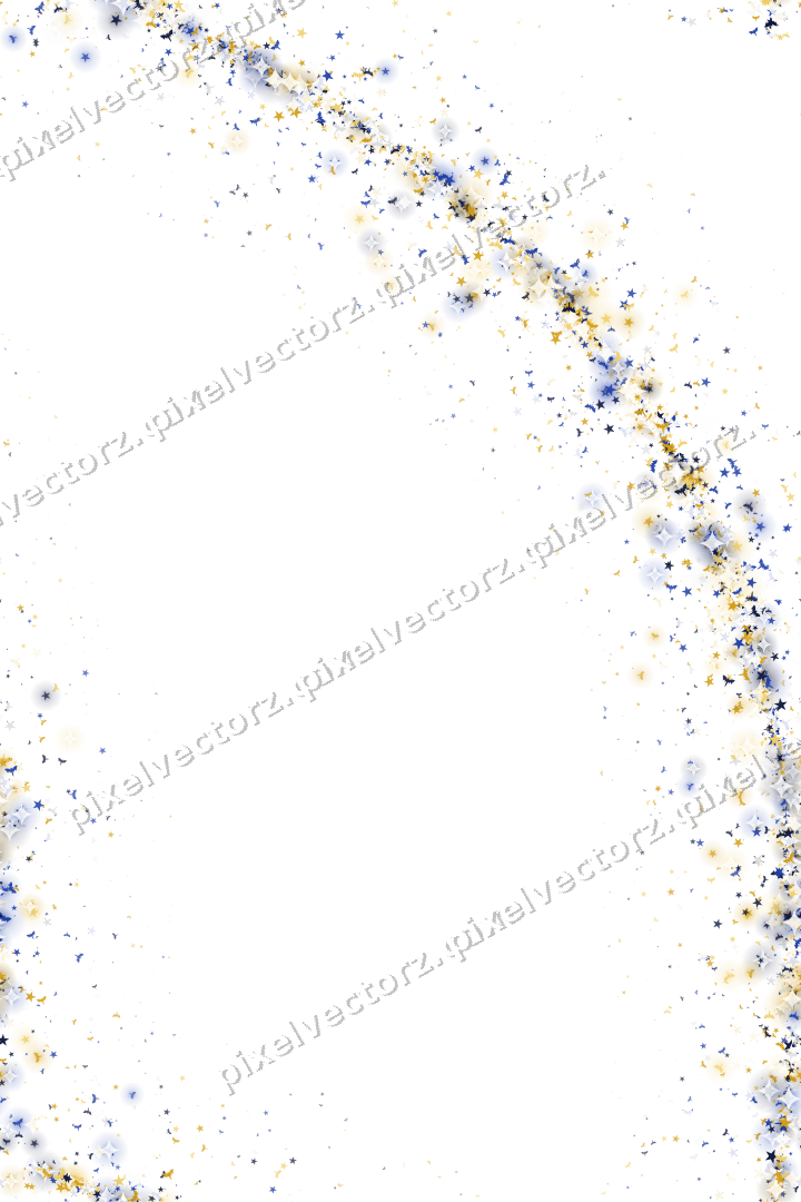 Seamless glitter arc of stars and bats on a transparent background