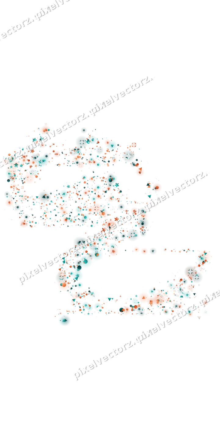 Seamless glitter dragon in orange and teal on a transparent background