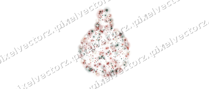 Seamless glitter bauble of flowers on a transparent background