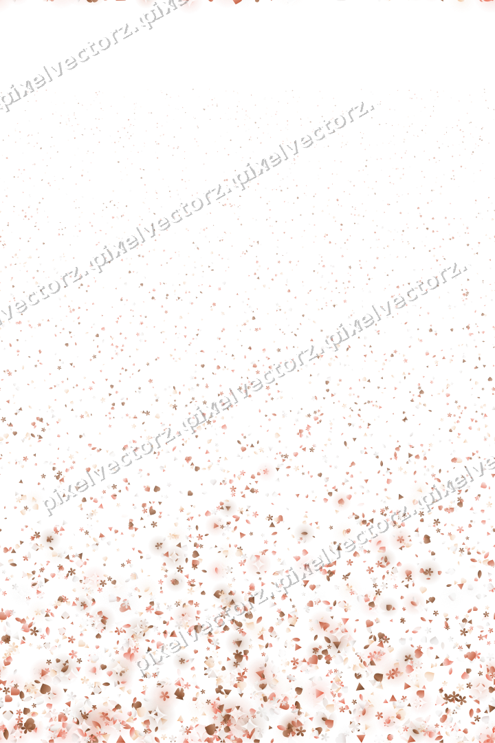 Seamless rising glitter in orange and red on a transparent background