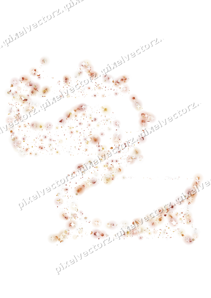 Seamless glitter dragon in orange on a transparent background