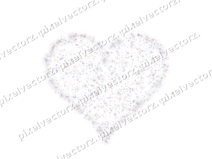 Seamless glitter heart in pale pink on a transparent background
