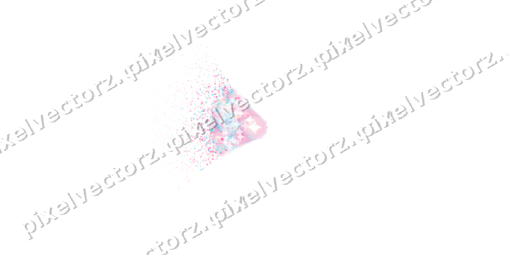 Seamless glitter corner in pink and cyan on a transparent background