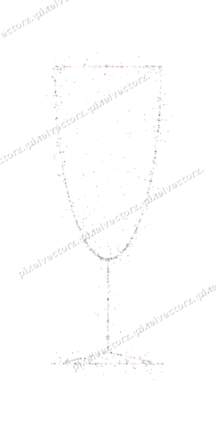 Seamless glitter champagne flute on a transparent background