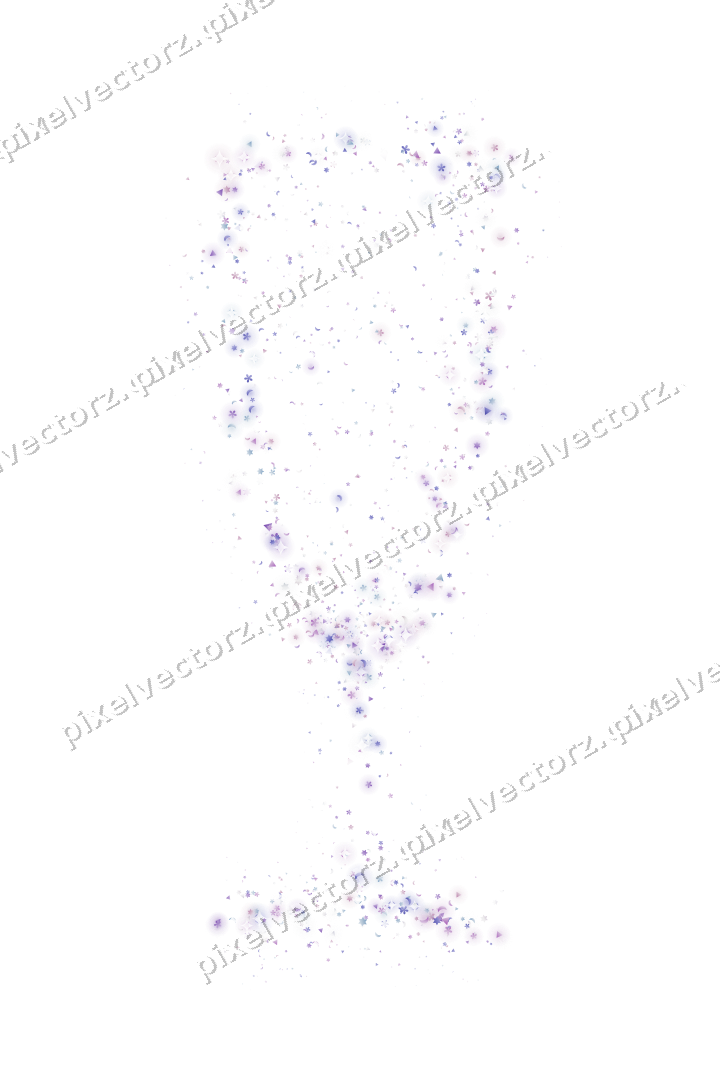 Seamless glitter champagne flute in purple on a transparent background