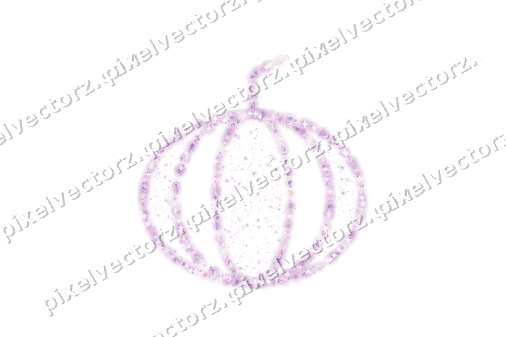 Seamless glitter pumpkin in magenta on a transparent background