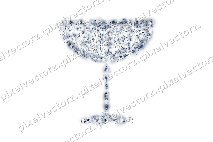 Seamless glitter champagne coupe on a transparent background