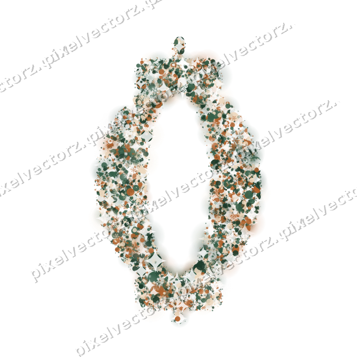 Seamless glitter lantern in dark green on a transparent background