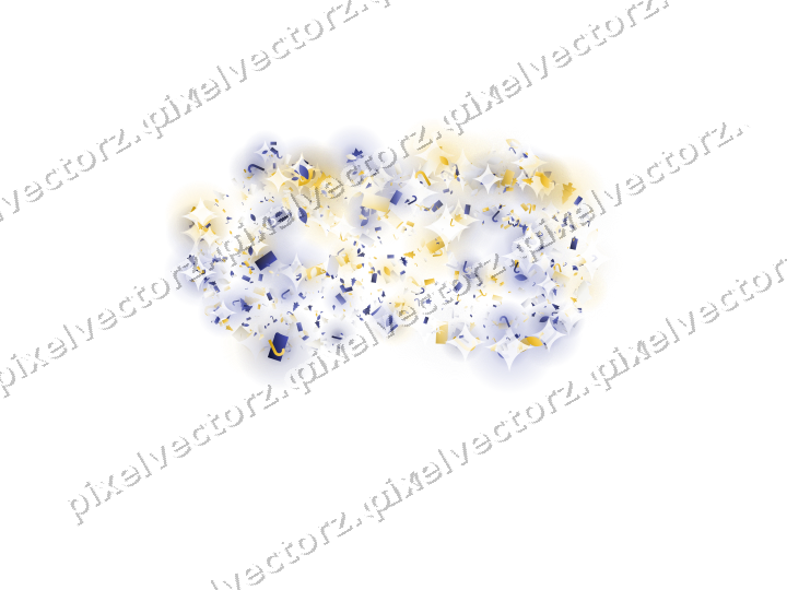 Seamless glitter carnival mask on a transparent background
