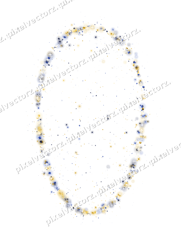 Seamless glitter easter egg in amber on a transparent background