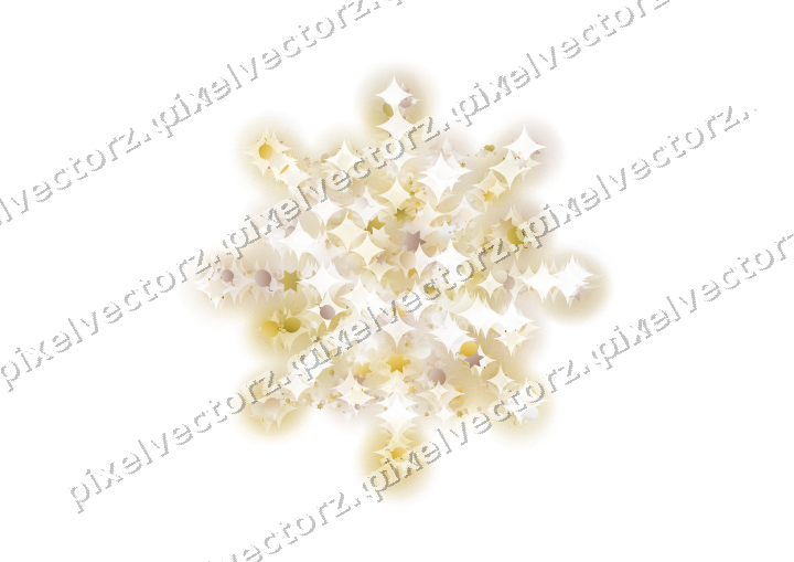 Seamless glitter firework in amber on a transparent background