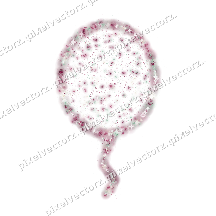 Seamless glitter balloon in dark pink on a transparent background