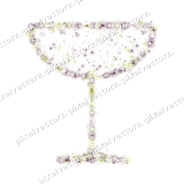 Seamless glitter champagne coupe on a transparent background