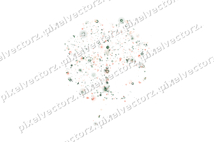 Seamless glitter four leaf clover on a transparent background