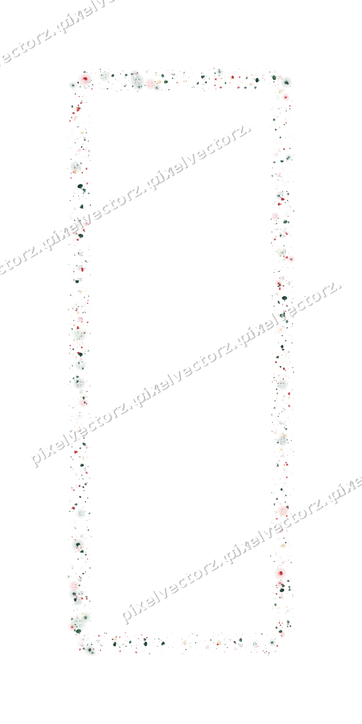 Seamless glitter frame in dark green on a transparent background