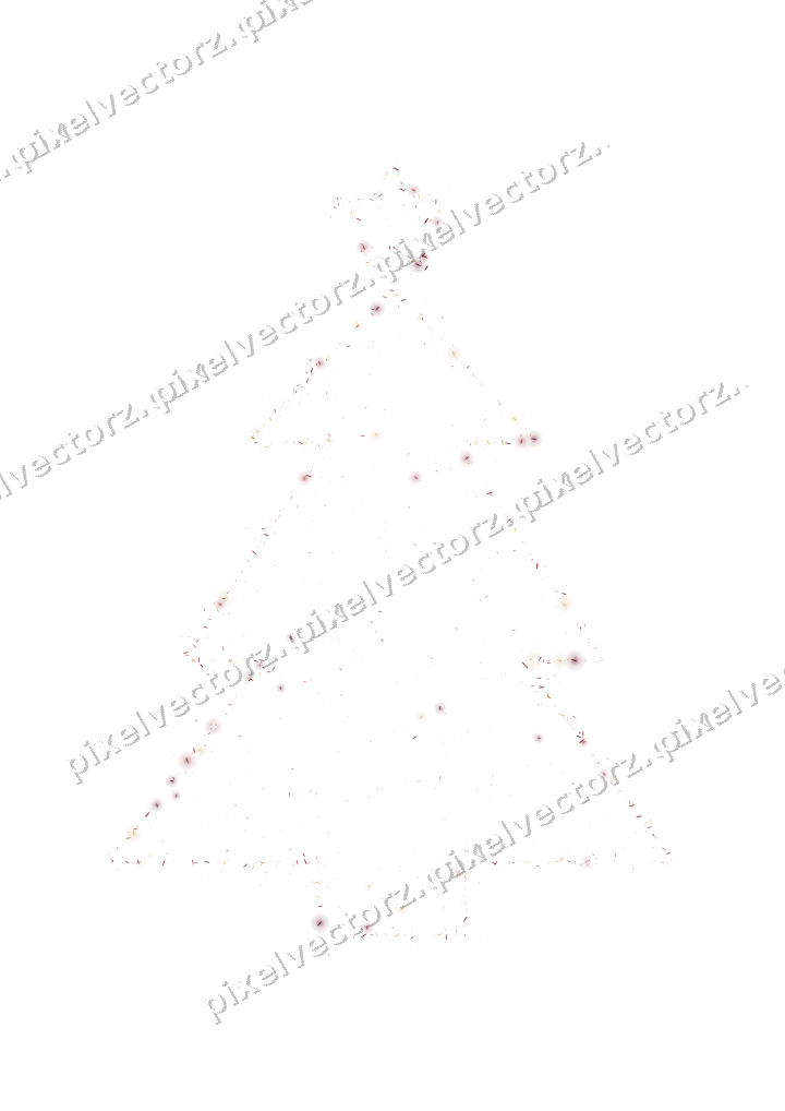 Seamless glitter christmas tree of shards on a transparent background