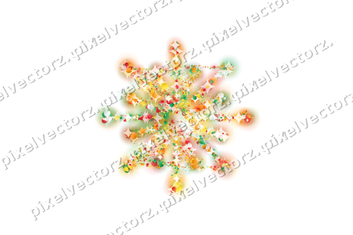 Seamless glitter firework in red on a transparent background