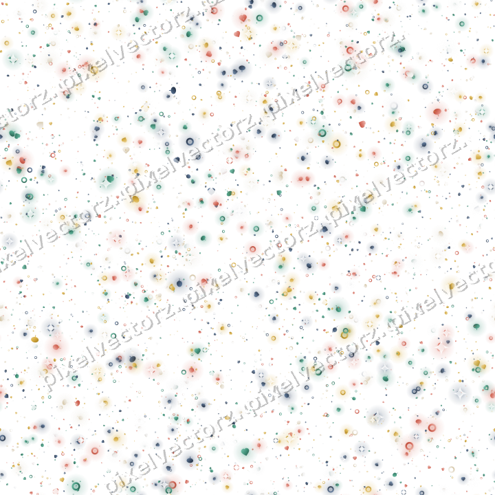 Seamless glitter scatter in amber on a transparent background