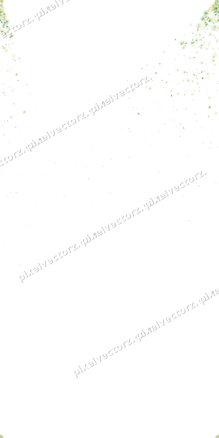 Seamless glitter corner in lime and yellow on a transparent background