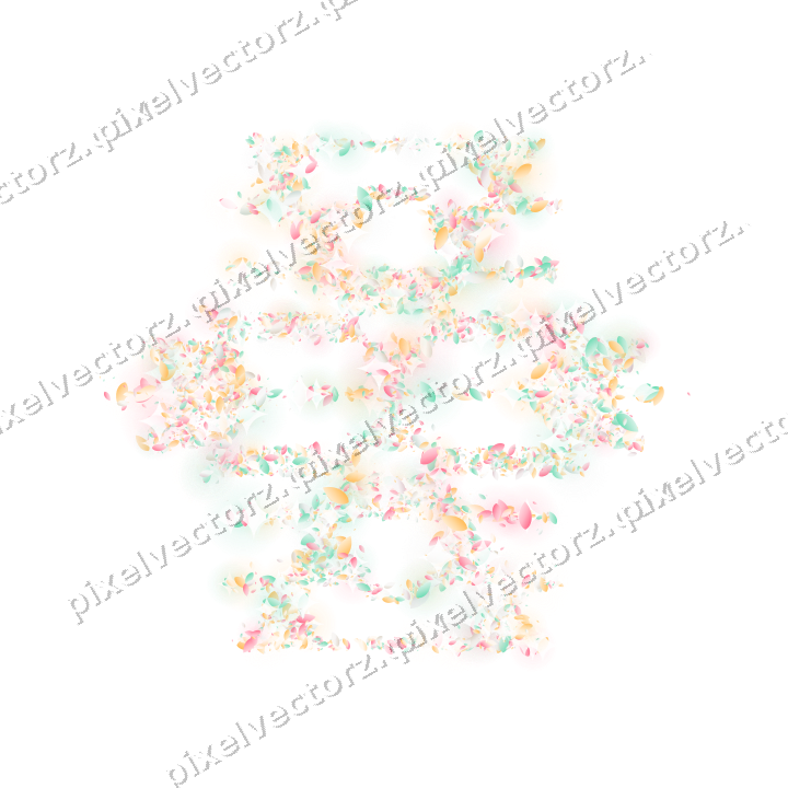 Seamless glitter snowflake of leaves on a transparent background