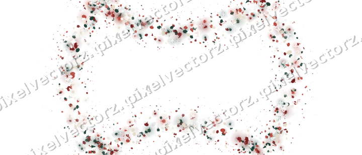 Seamless glitter wreath in dark red on a transparent background