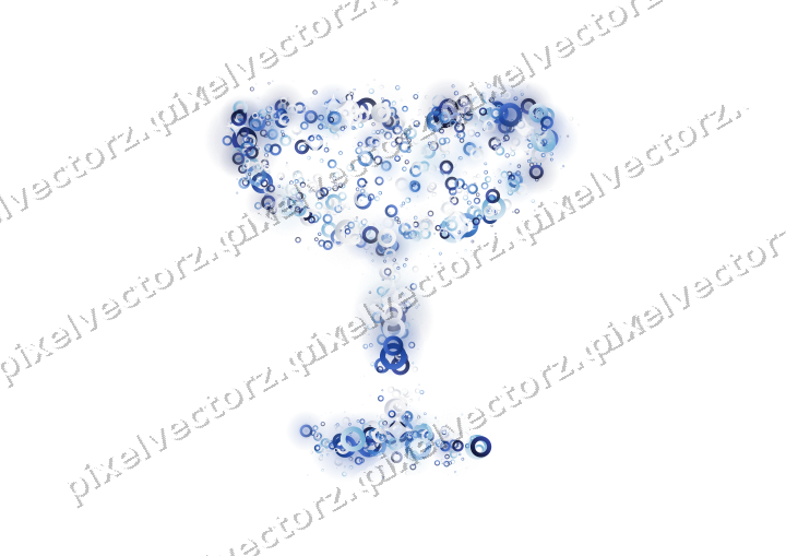Seamless glitter champagne coupe of rings on a transparent background