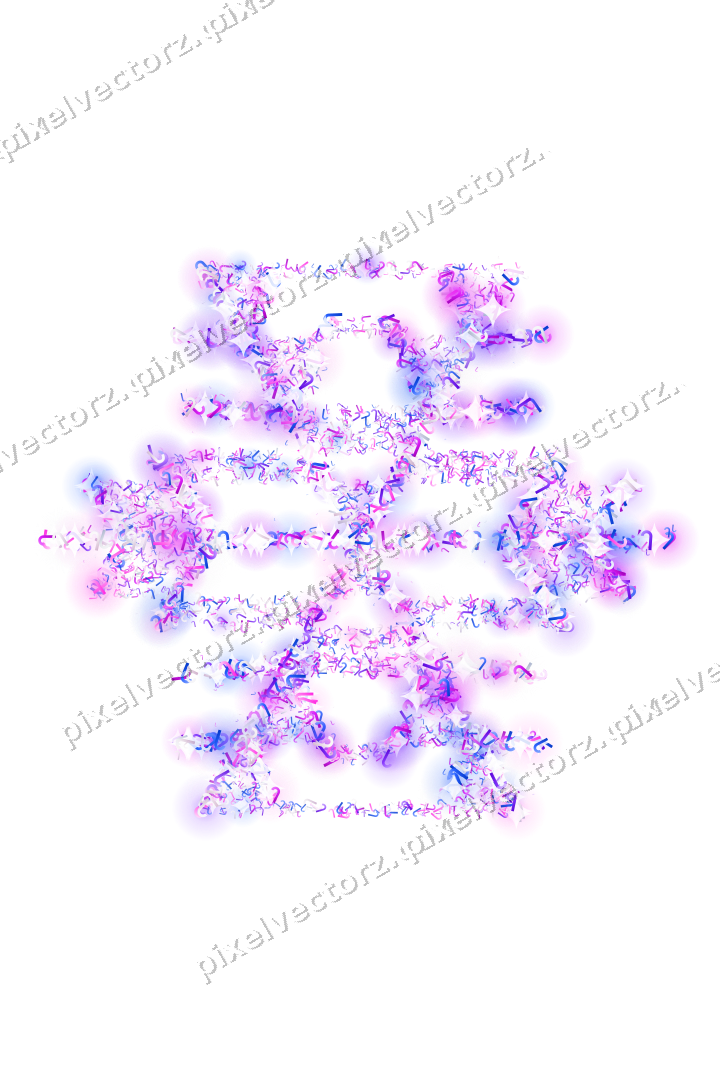 Seamless glitter snowflake of candy canes on a transparent background