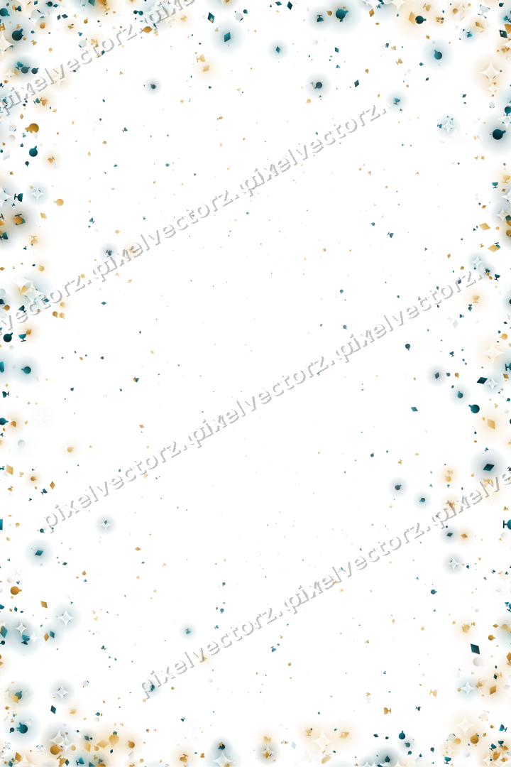 Seamless glitter border in amber on a transparent background