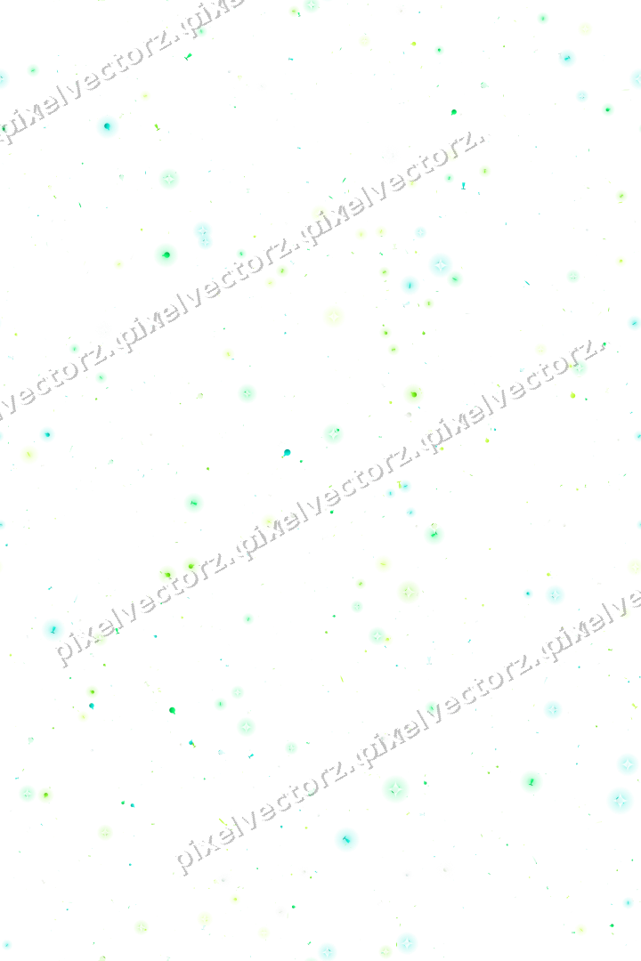 Seamless glitter scatter in green and lime on a transparent background