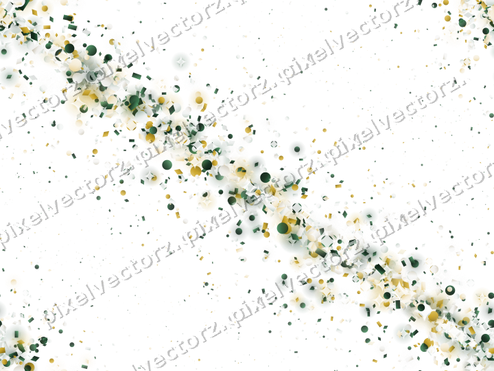 Seamless glitter band of dots and diamonds on a transparent background