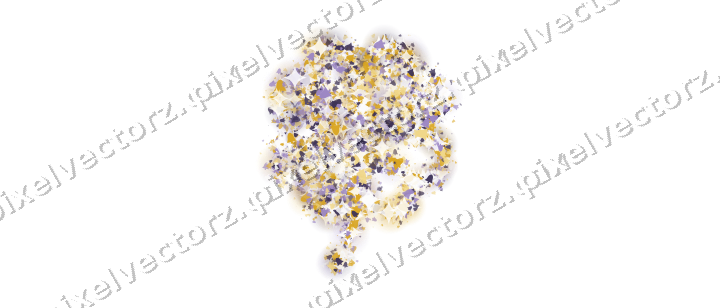 Seamless glitter clover leaf of bells on a transparent background