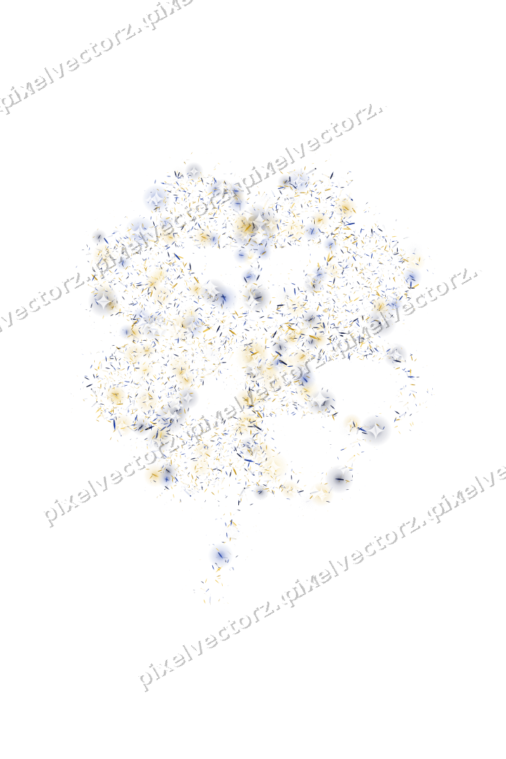 Seamless glitter clover leaf of shards on a transparent background