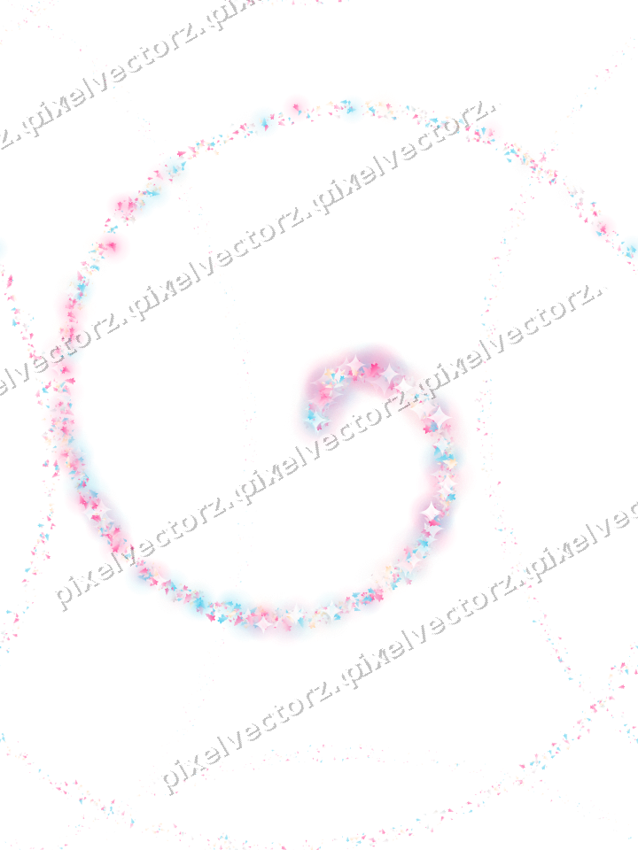 Seamless glitter spiral of christmas trees on a transparent background
