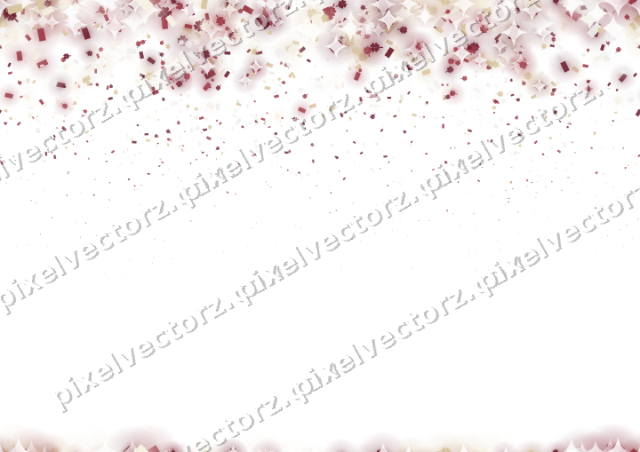 Seamless falling glitter in dark pink on a transparent background