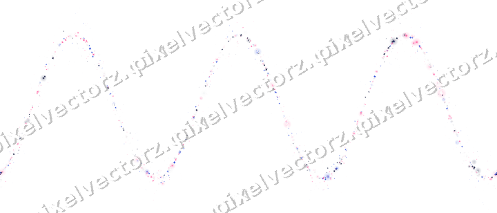Seamless glitter wave in pink and blue on a transparent background