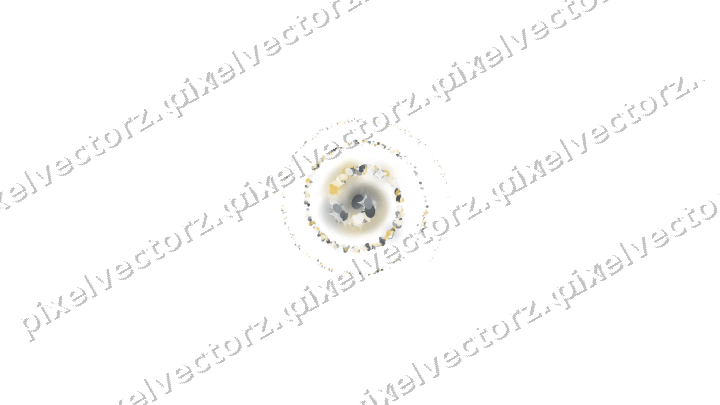 Seamless glitter spiral in amber and grey on a transparent background